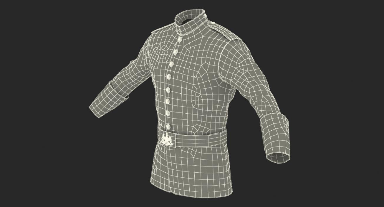 3D British Cavalry Life Guard Jacket model