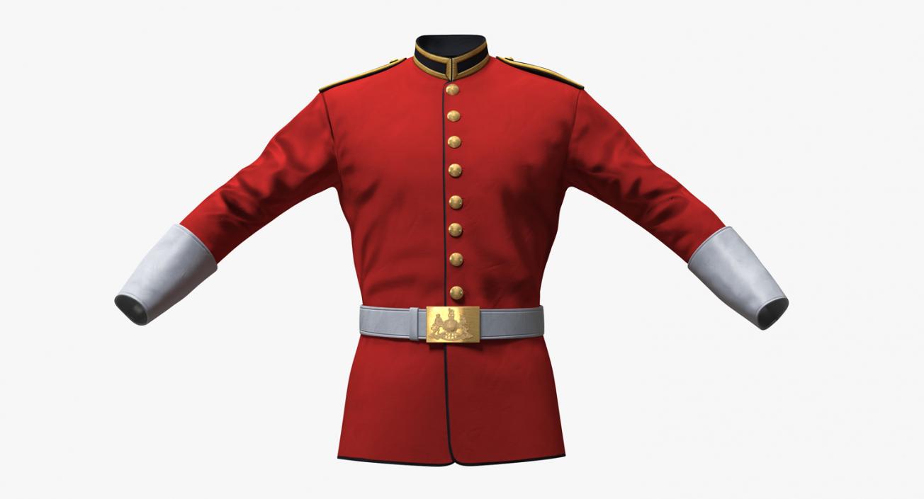 3D British Cavalry Life Guard Jacket model