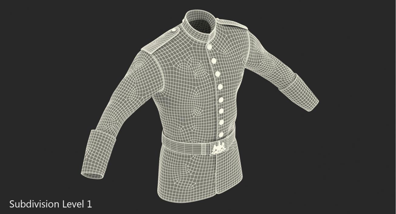 3D British Cavalry Life Guard Jacket model