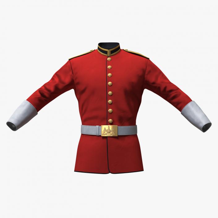 3D British Cavalry Life Guard Jacket model