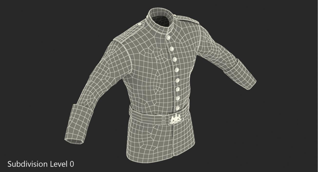 3D British Cavalry Life Guard Jacket model