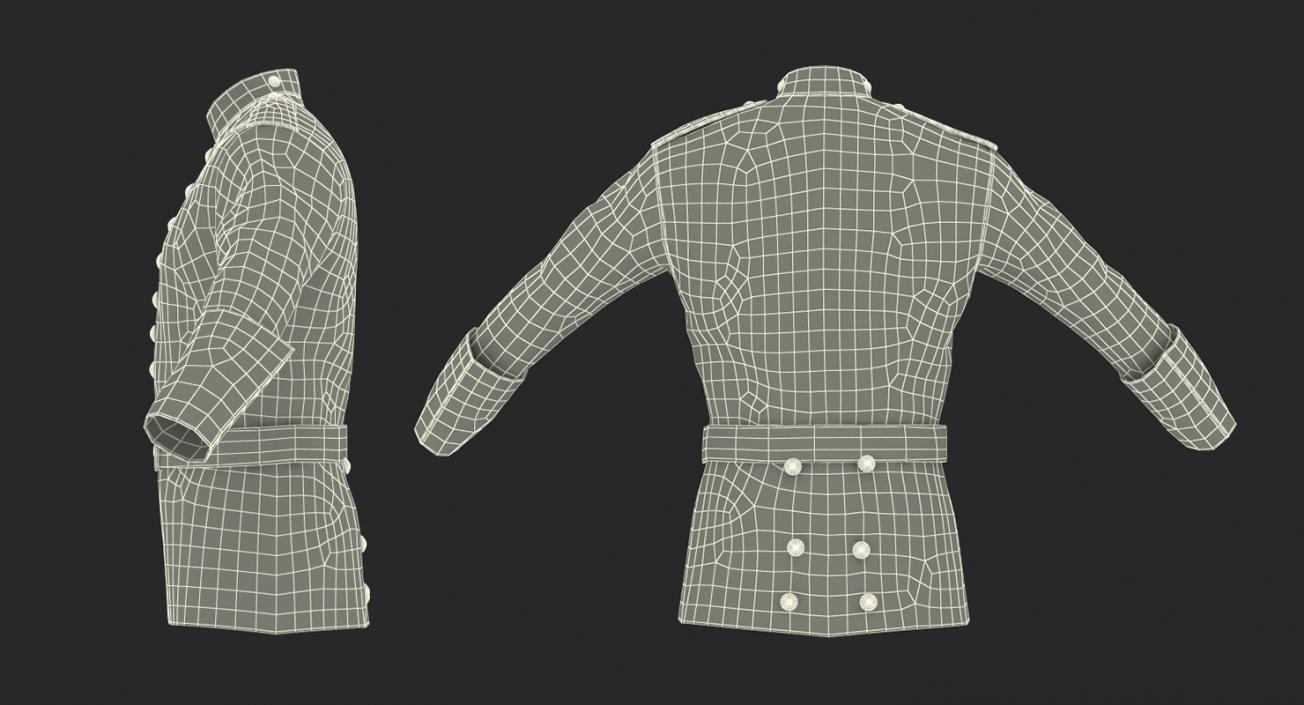 3D British Cavalry Life Guard Jacket model