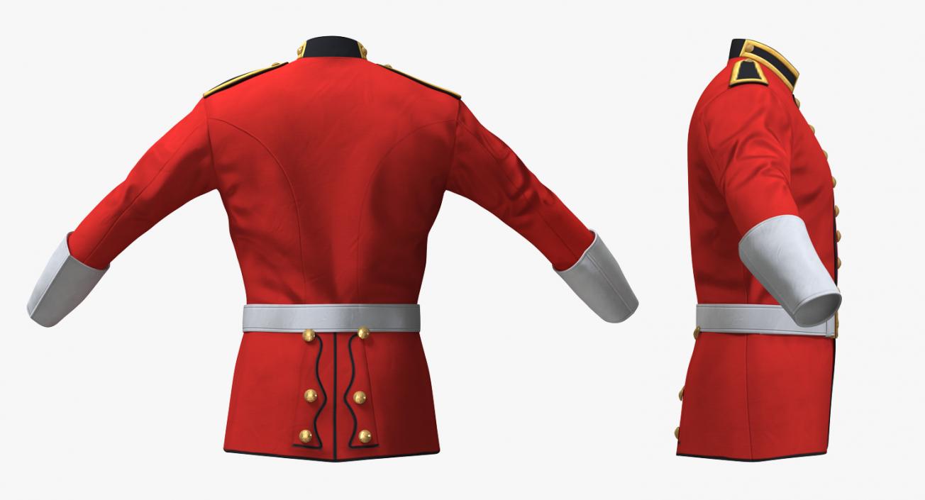 3D British Cavalry Life Guard Jacket model