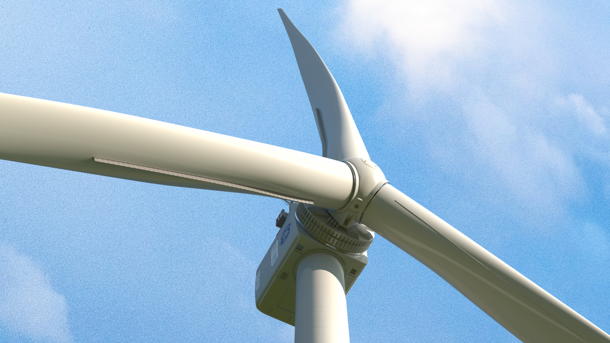 3D model GE Haliade-X Offshore Wind Turbine with Base Frame