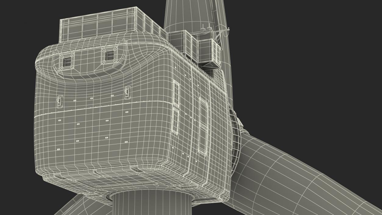3D model GE Haliade-X Offshore Wind Turbine with Base Frame