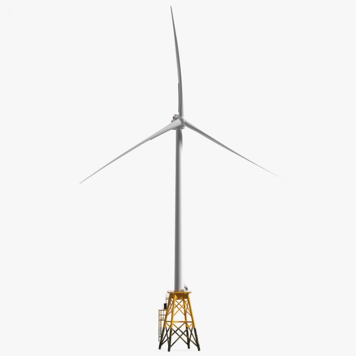 3D model GE Haliade-X Offshore Wind Turbine with Base Frame