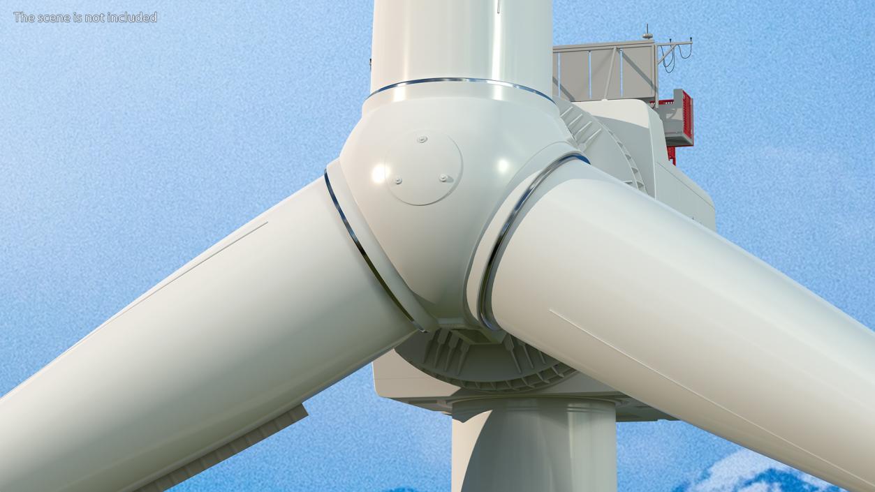 3D model GE Haliade-X Offshore Wind Turbine with Base Frame