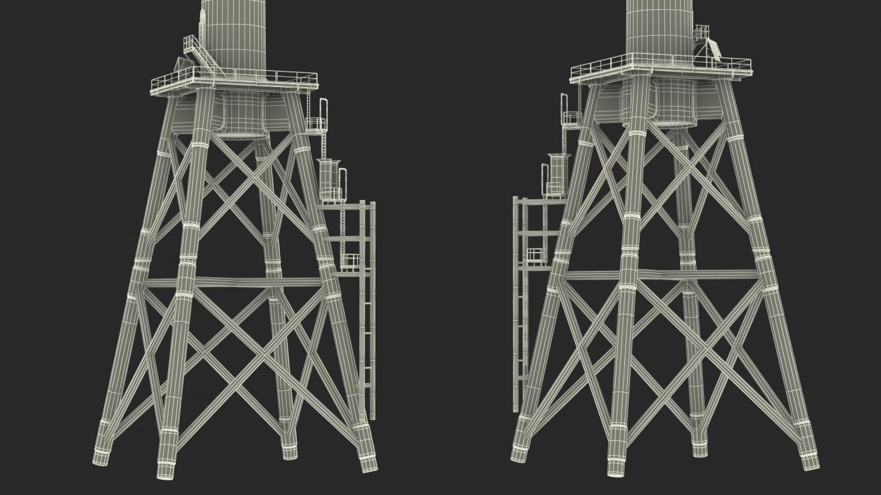 3D model GE Haliade-X Offshore Wind Turbine with Base Frame