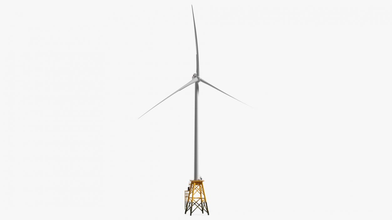 3D model GE Haliade-X Offshore Wind Turbine with Base Frame