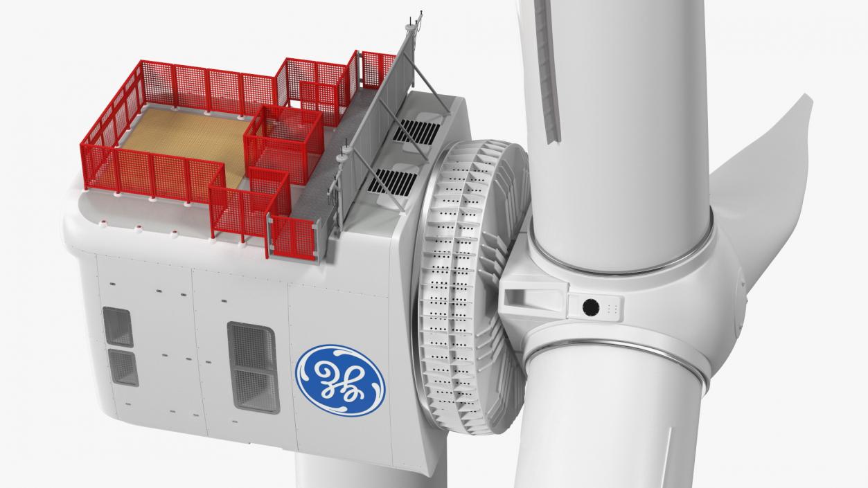 3D model GE Haliade-X Offshore Wind Turbine with Base Frame