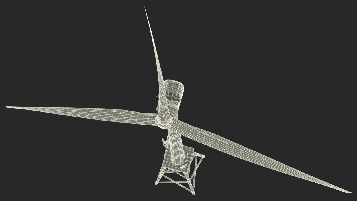 3D model GE Haliade-X Offshore Wind Turbine with Base Frame