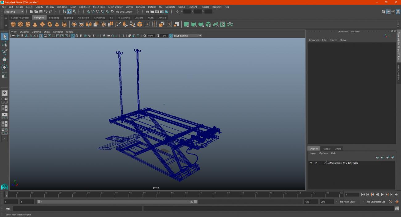 3D model Motorcycle ATV Lift Table