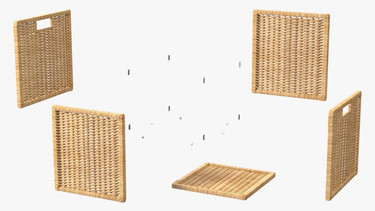 3D Rattan Storage Basket