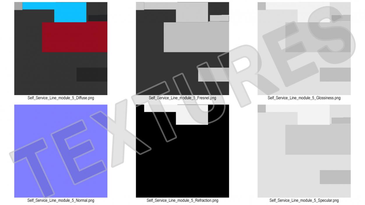 Module First and Second Courses Self Service Line 3D model