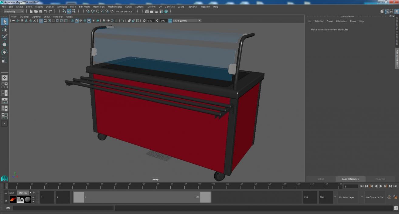 Module First and Second Courses Self Service Line 3D model