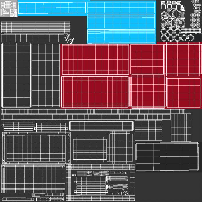 Module First and Second Courses Self Service Line 3D model