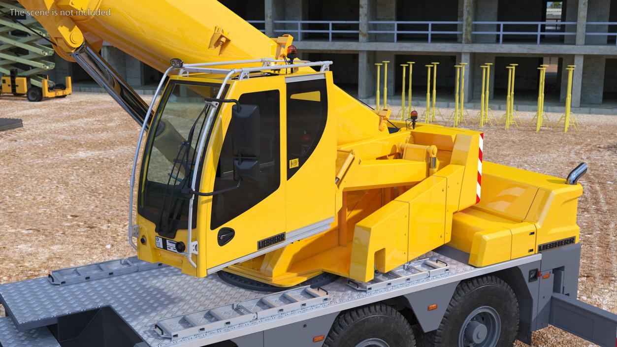 3D Mobile Crane Liebherr with Bricks model