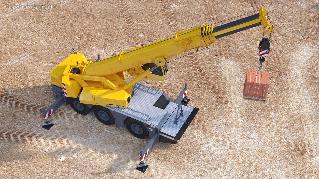 3D Mobile Crane Liebherr with Bricks model