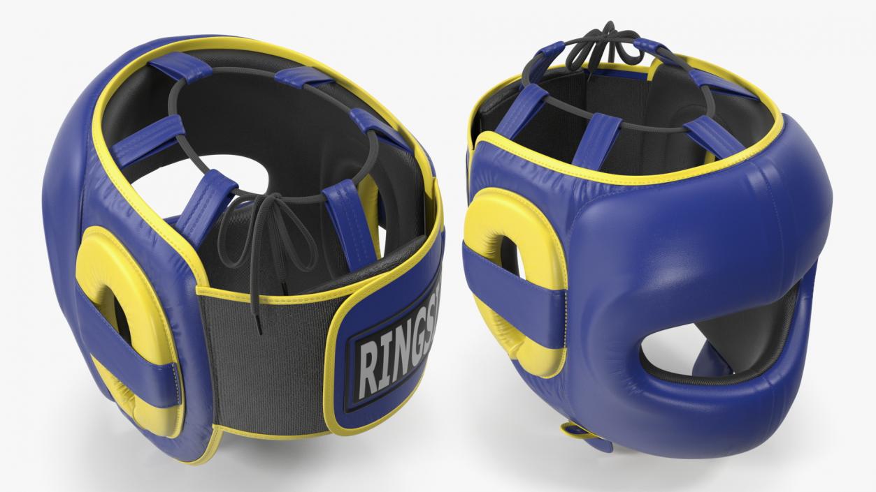 3D Boxing Headdress for Face Protection Blue