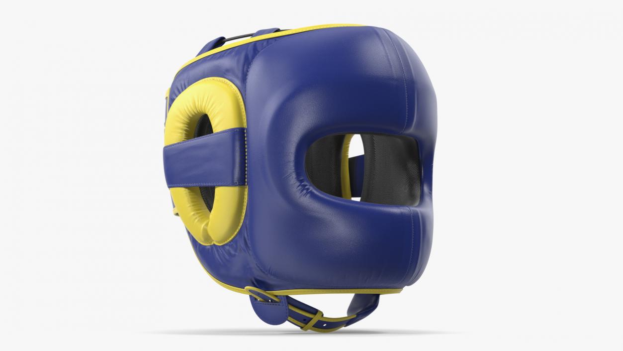 3D Boxing Headdress for Face Protection Blue