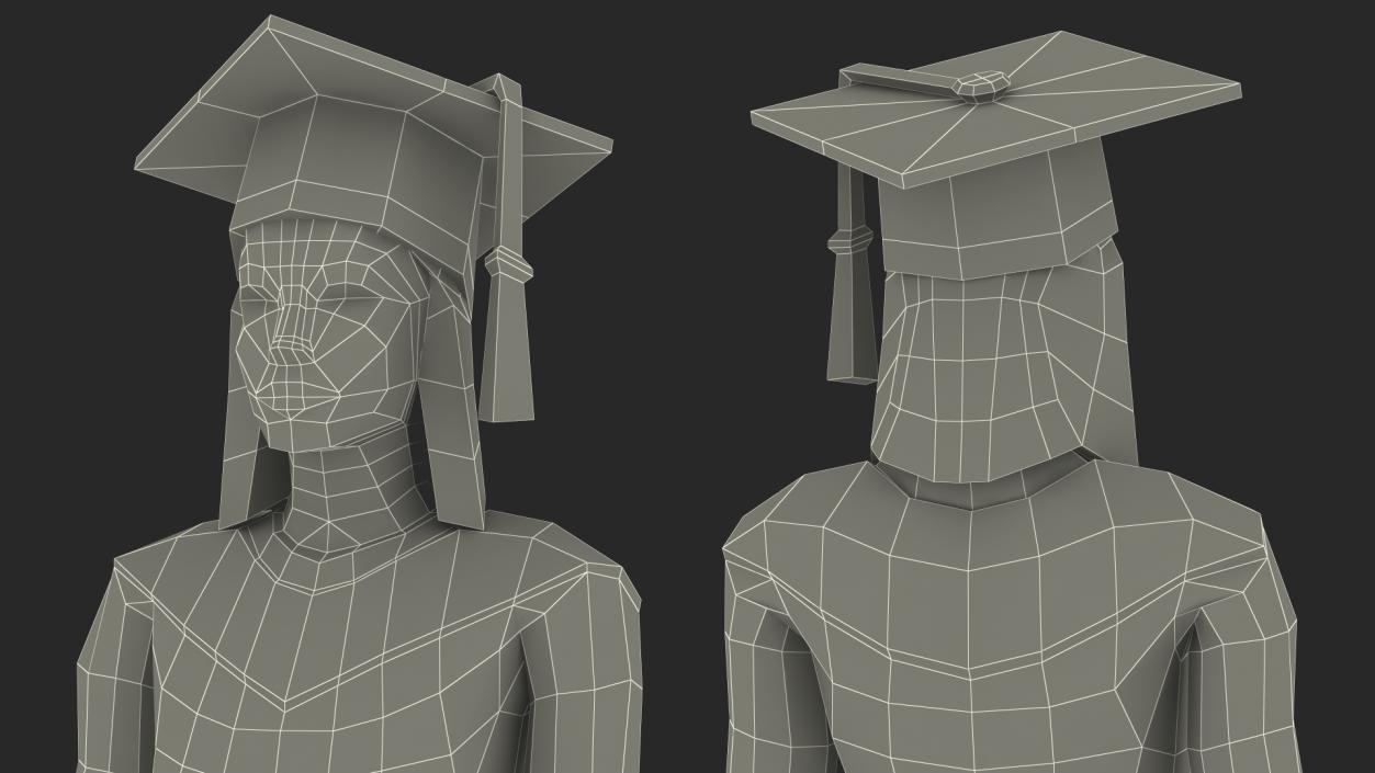 3D Low Poly Student