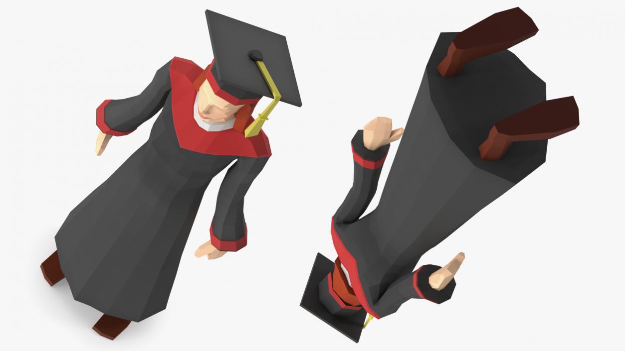 3D Low Poly Student