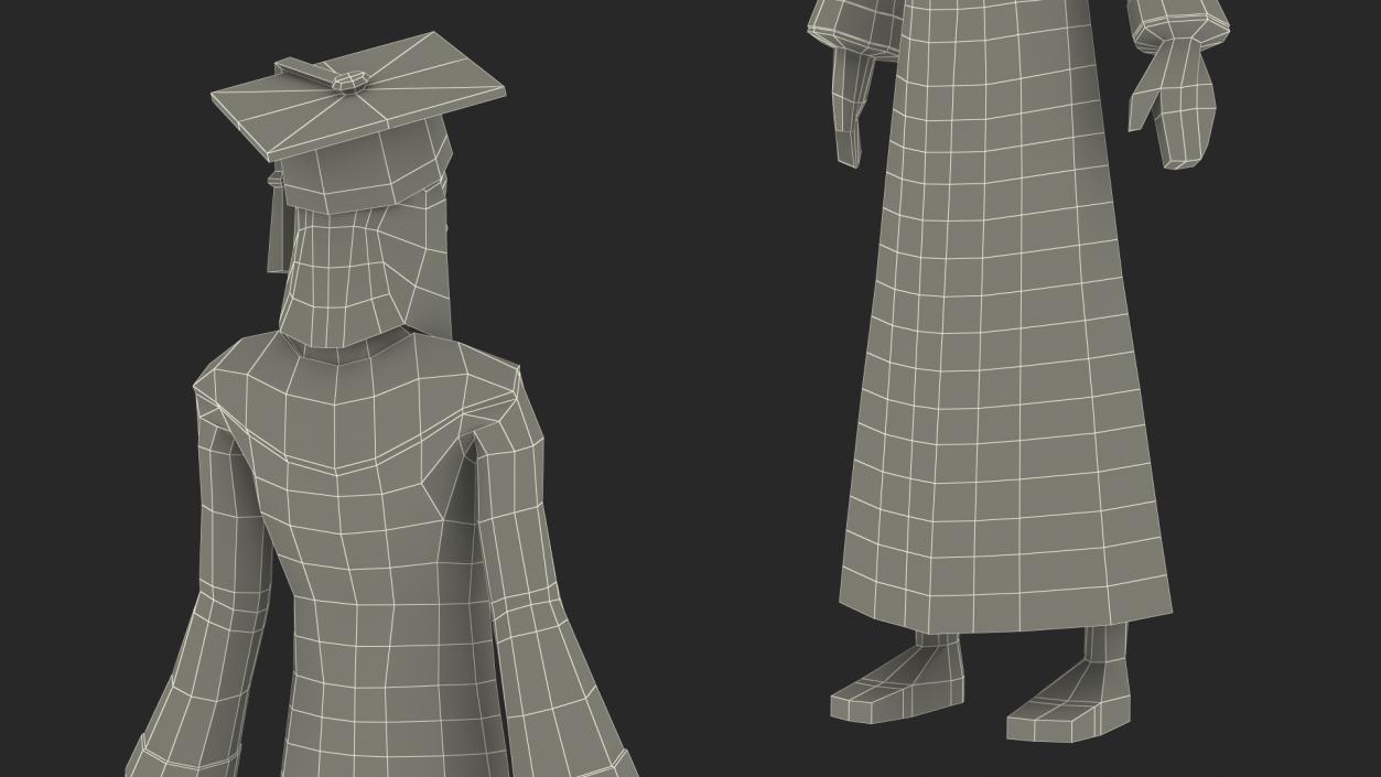 3D Low Poly Student