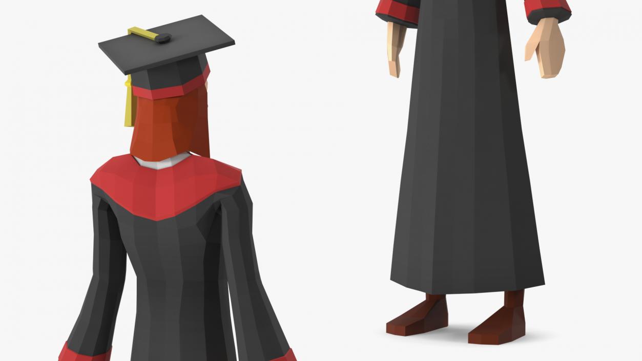 3D Low Poly Student