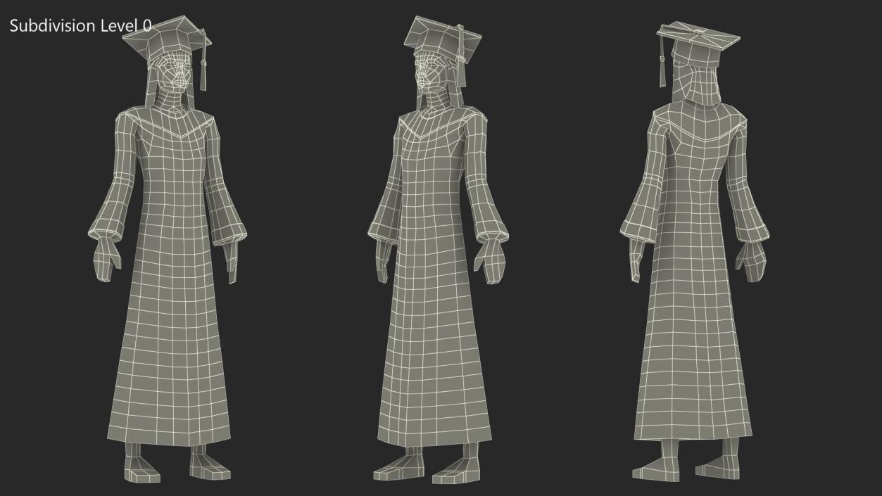 3D Low Poly Student