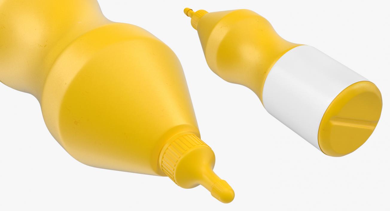 3D model Mustard Plastic Squeeze Bottle