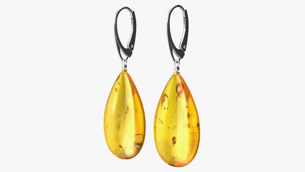 3D Amber Earring model