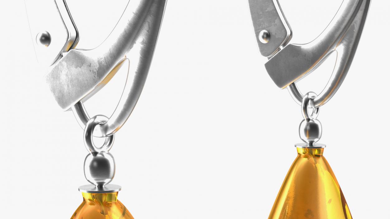 3D Amber Earring model