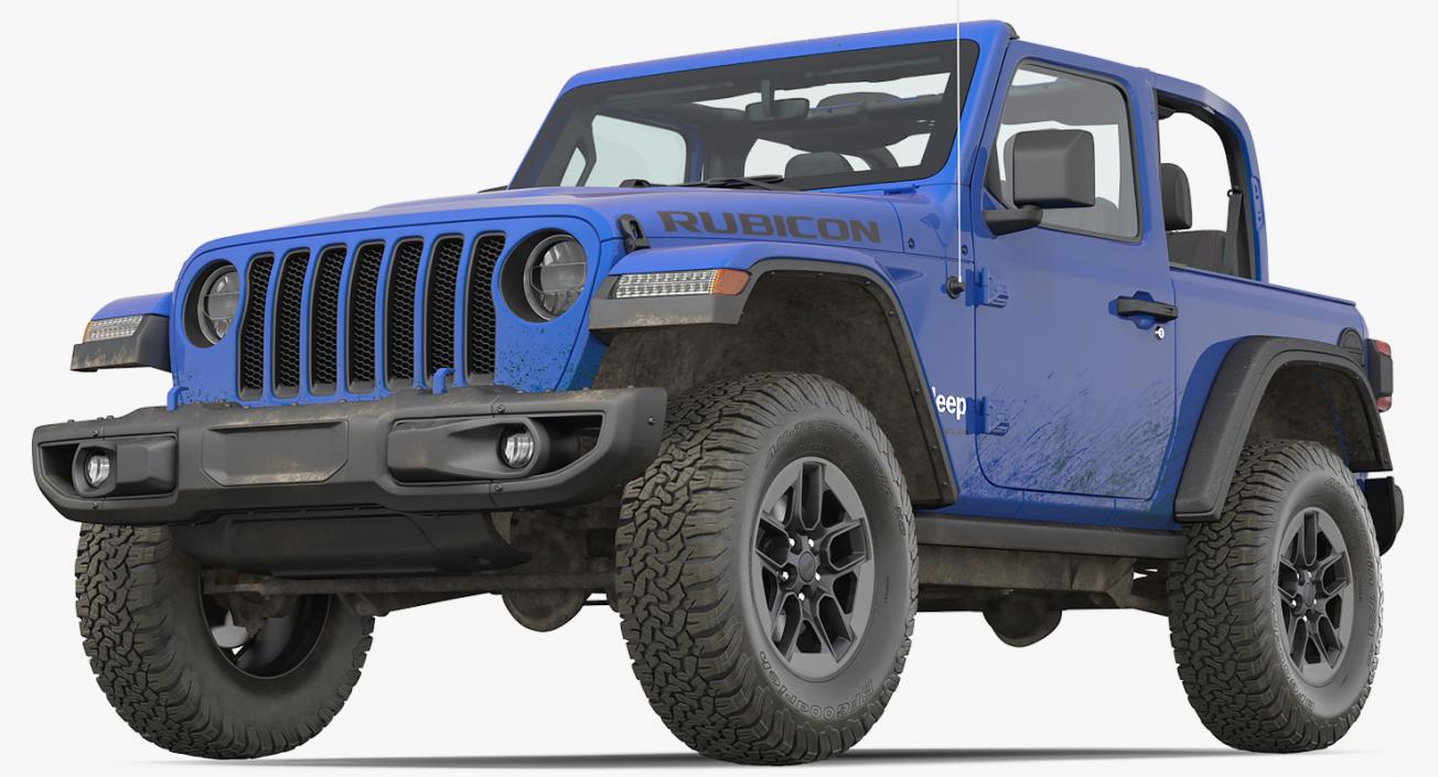 3D 4x4 Jeep Wrangler Dirty model