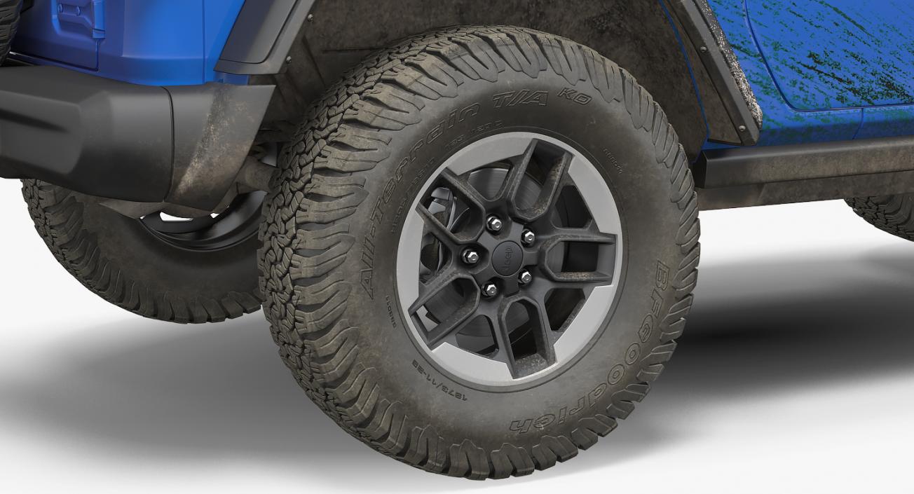 3D 4x4 Jeep Wrangler Dirty model