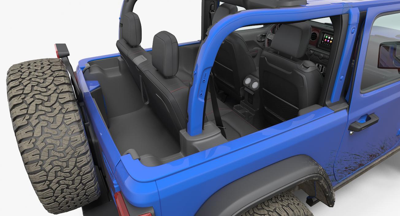 3D 4x4 Jeep Wrangler Dirty model