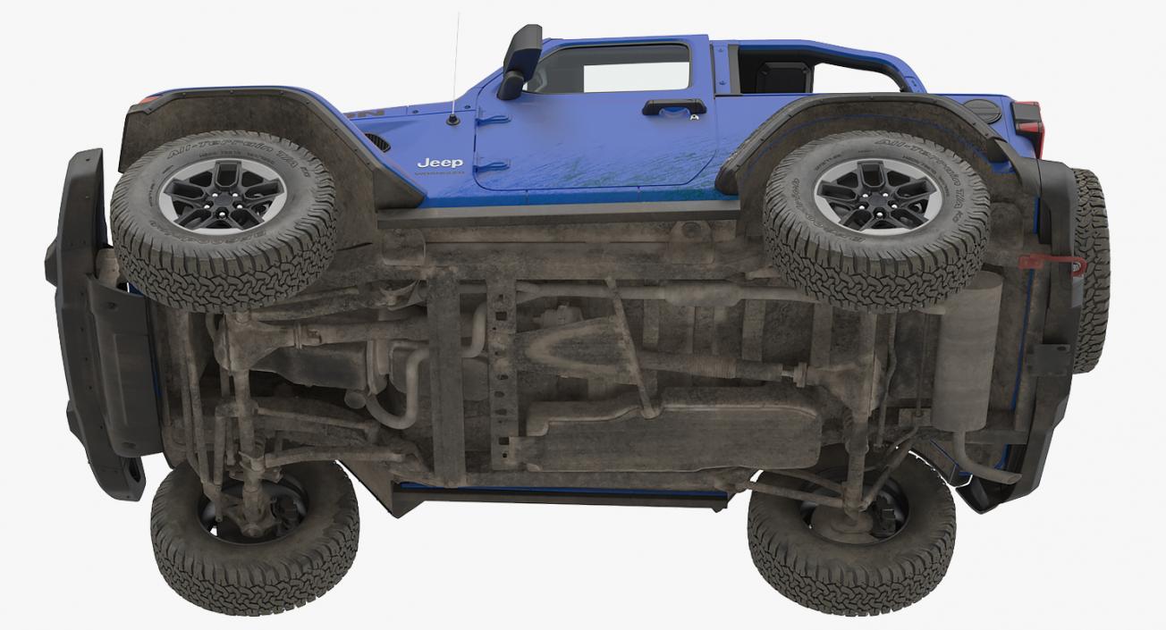 3D 4x4 Jeep Wrangler Dirty model