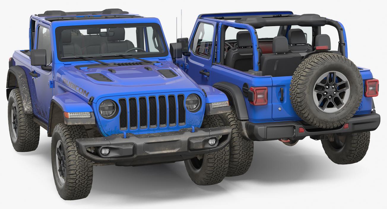 3D 4x4 Jeep Wrangler Dirty model