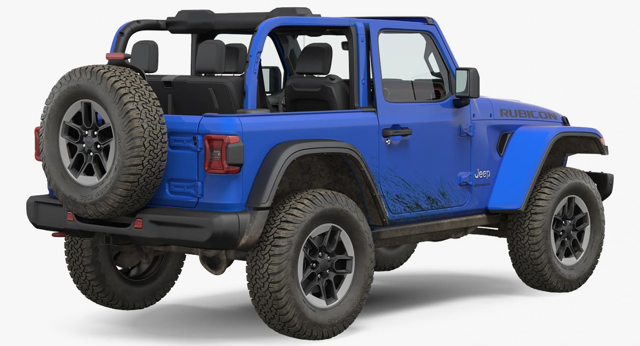 3D 4x4 Jeep Wrangler Dirty model