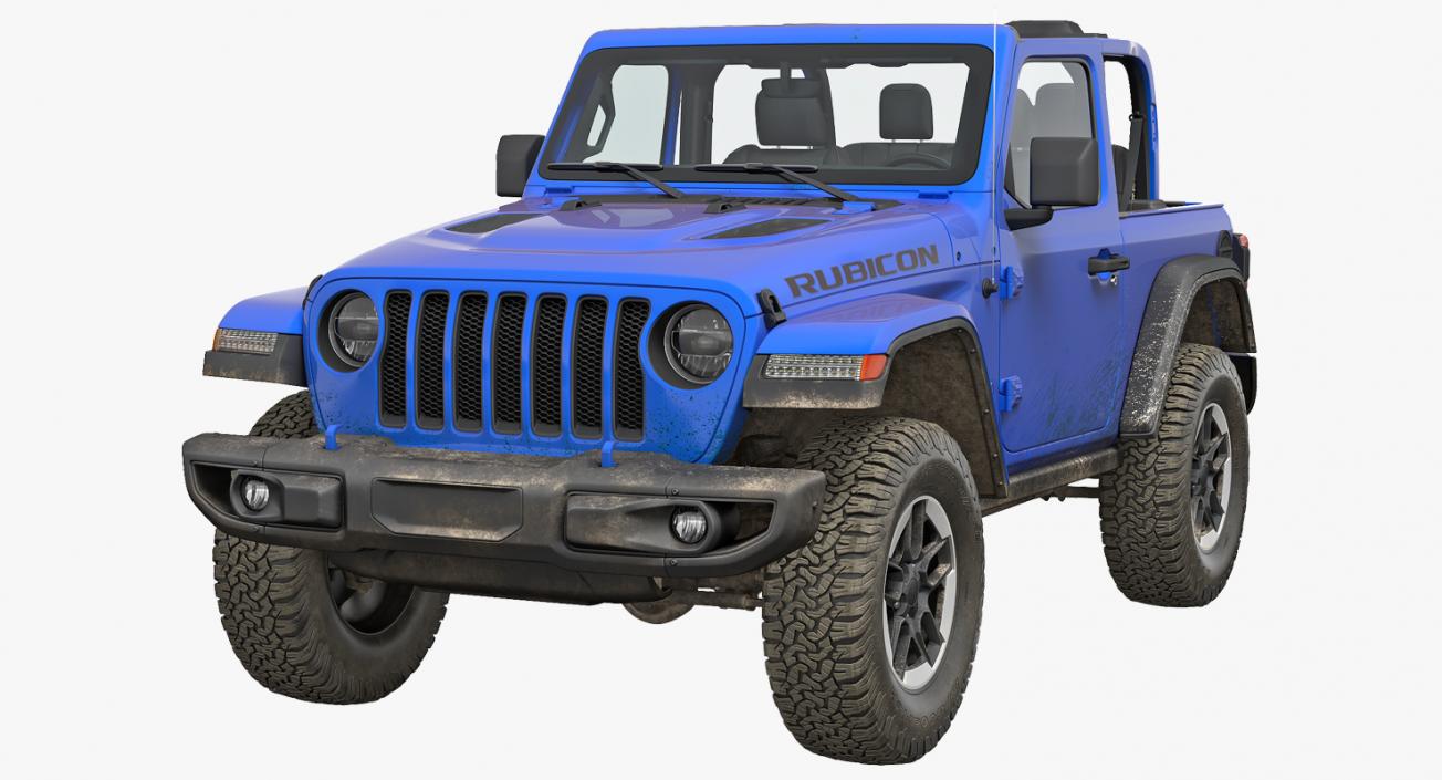 3D 4x4 Jeep Wrangler Dirty model