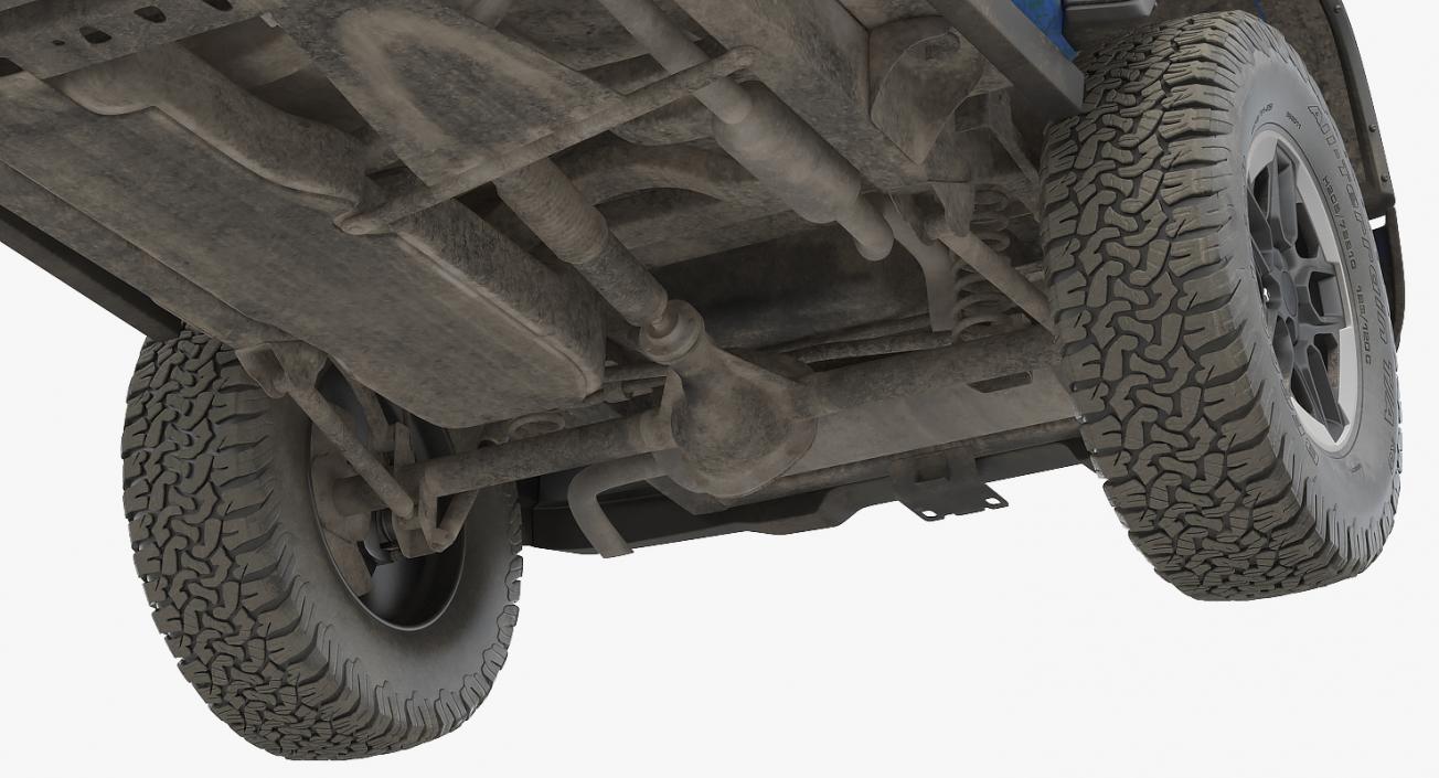 3D 4x4 Jeep Wrangler Dirty model