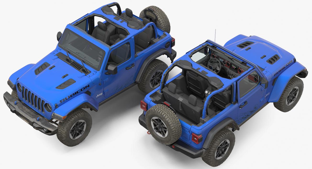 3D 4x4 Jeep Wrangler Dirty model