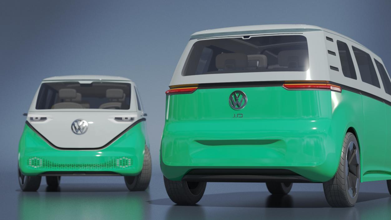 3D Volkswagen Electric ID Buzz Rigged for Cinema 4D model