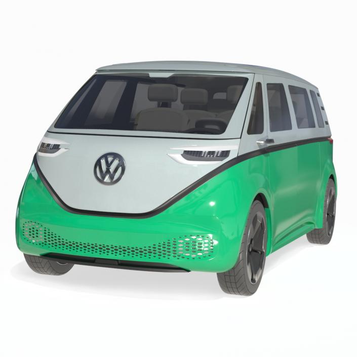 3D Volkswagen Electric ID Buzz Rigged for Cinema 4D model