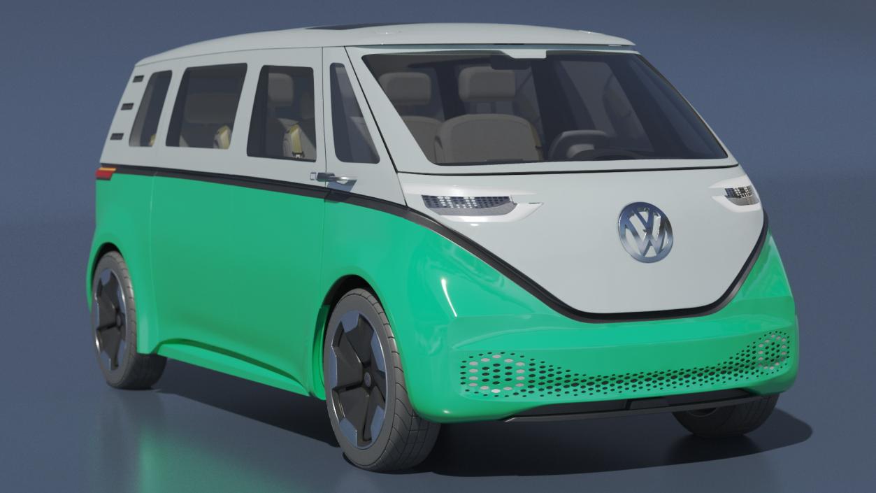 3D Volkswagen Electric ID Buzz Rigged for Cinema 4D model