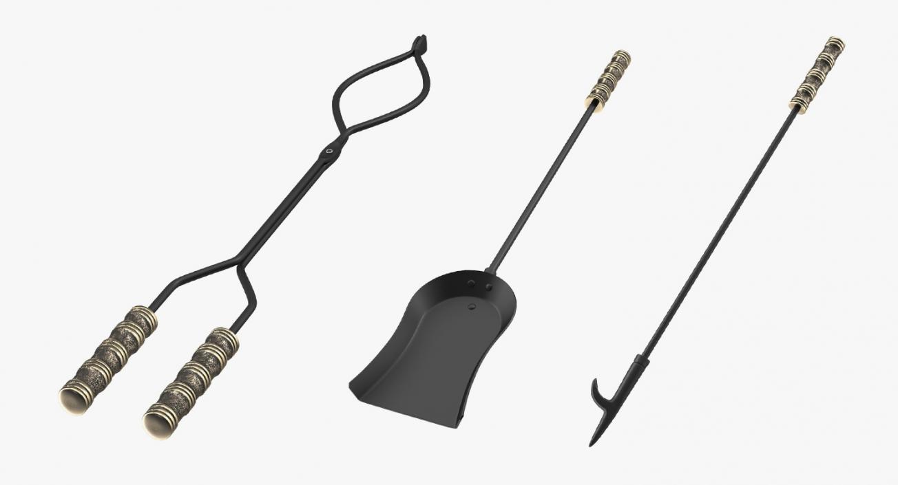 3D Fireplace Tools Collection