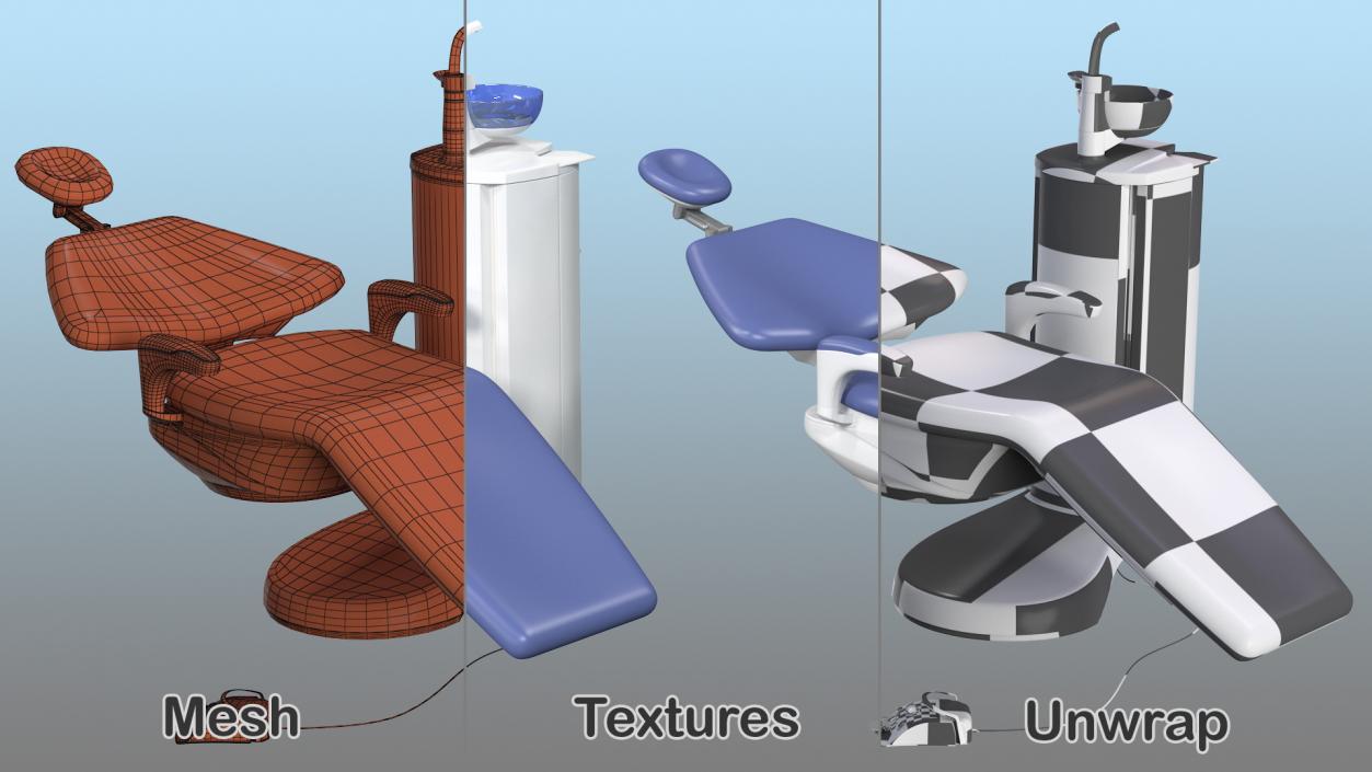 3D Adjustable Medical Dental Chair