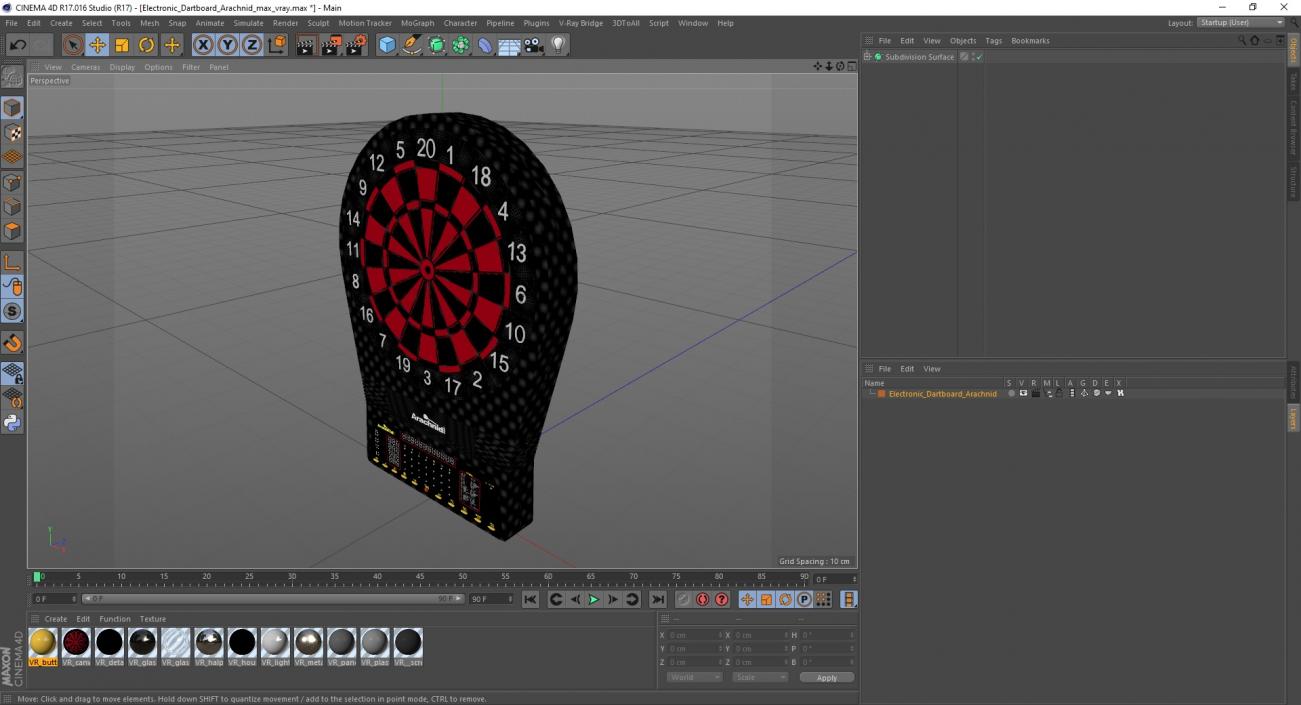 Electronic Dartboard Arachnid 3D model