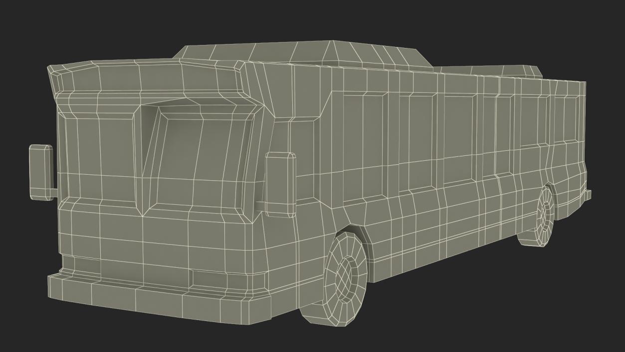 Low Poly Stylized Model Bus 3D