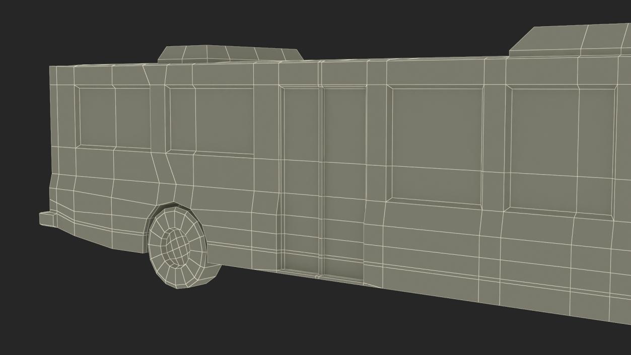 Low Poly Stylized Model Bus 3D