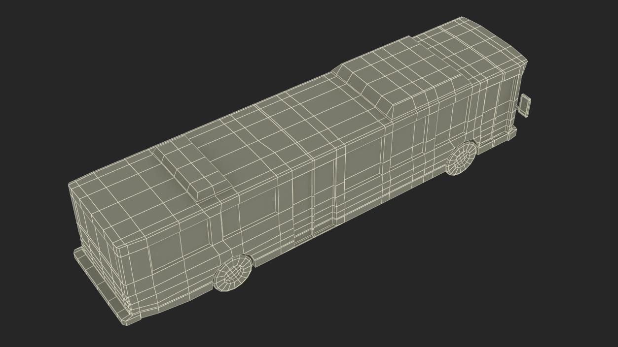 Low Poly Stylized Model Bus 3D